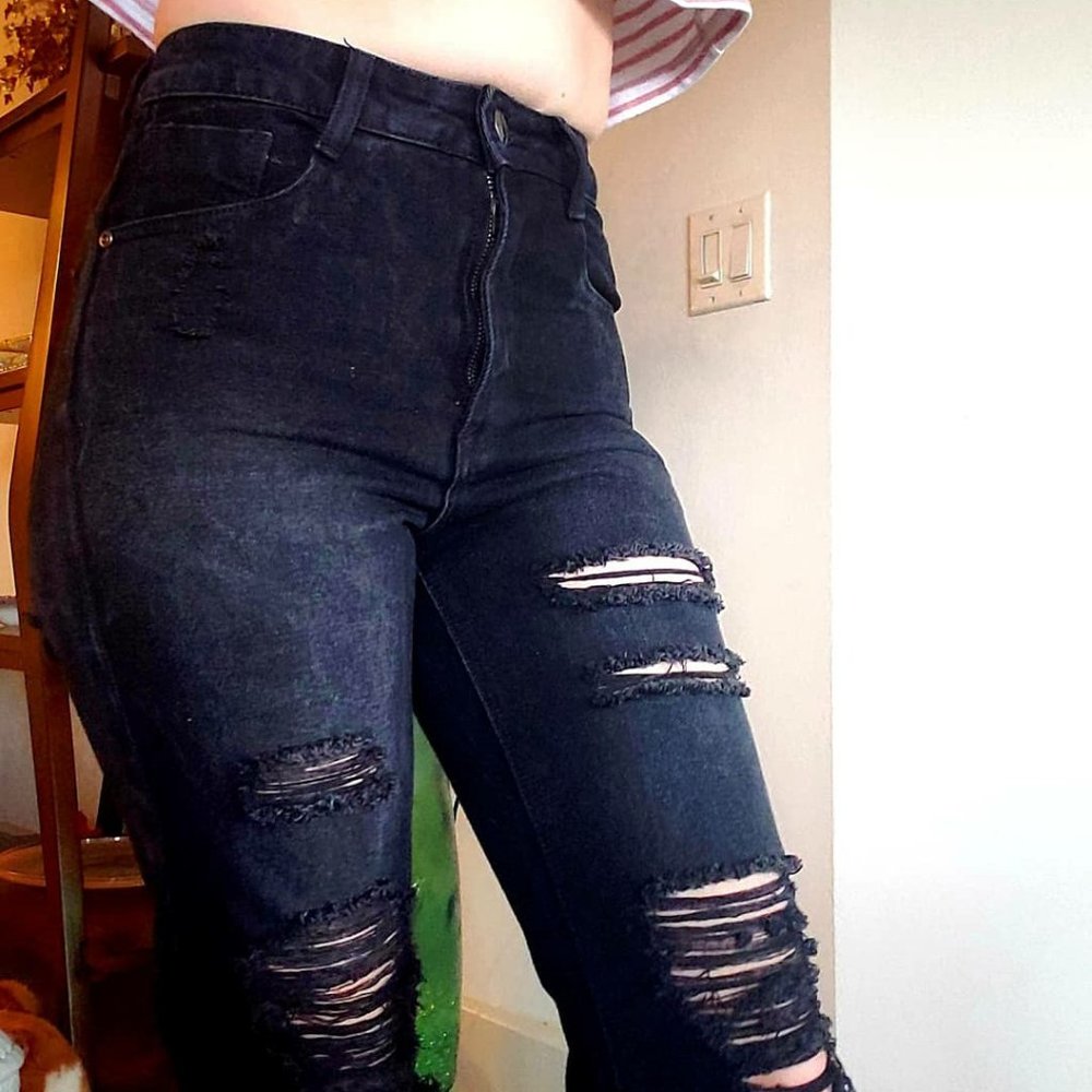The Rockn Rev Black Skinny Jeans